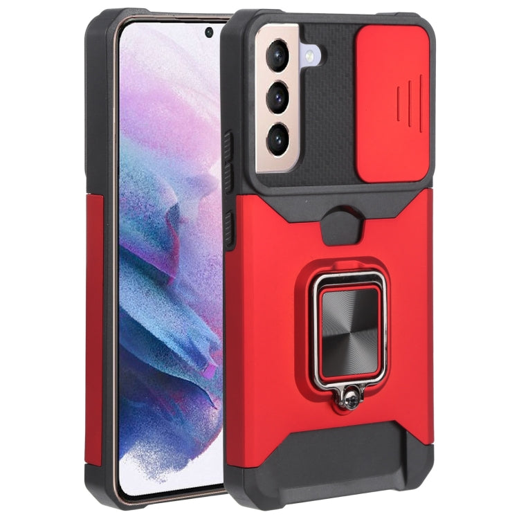 Sliding Camera Cover Design PC + TPU Shockproof Phone Case with Ring Holder & Card Slot, For Samsung Galaxy A13 5G, For Samsung Galaxy S22 5G, For Samsung Galaxy S22+ 5G, For Samsung Galaxy S22 Ultra 5G