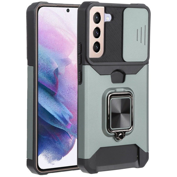 Sliding Camera Cover Design PC + TPU Shockproof Phone Case with Ring Holder & Card Slot, For Samsung Galaxy A13 5G, For Samsung Galaxy S22 5G, For Samsung Galaxy S22+ 5G, For Samsung Galaxy S22 Ultra 5G