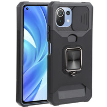 Load image into Gallery viewer, Sliding Camera Cover Design PC + TPU Shockproof Phone Case with Ring Holder &amp; Card Slot, For Xiaomi Mi 11 Lite