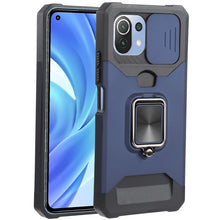Load image into Gallery viewer, Sliding Camera Cover Design PC + TPU Shockproof Phone Case with Ring Holder &amp; Card Slot, For Xiaomi Mi 11 Lite