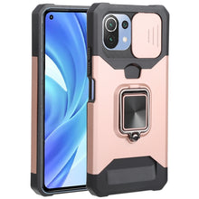 Load image into Gallery viewer, Sliding Camera Cover Design PC + TPU Shockproof Phone Case with Ring Holder &amp; Card Slot, For Xiaomi Mi 11 Lite