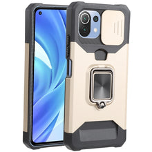 Load image into Gallery viewer, Sliding Camera Cover Design PC + TPU Shockproof Phone Case with Ring Holder &amp; Card Slot, For Xiaomi Mi 11 Lite