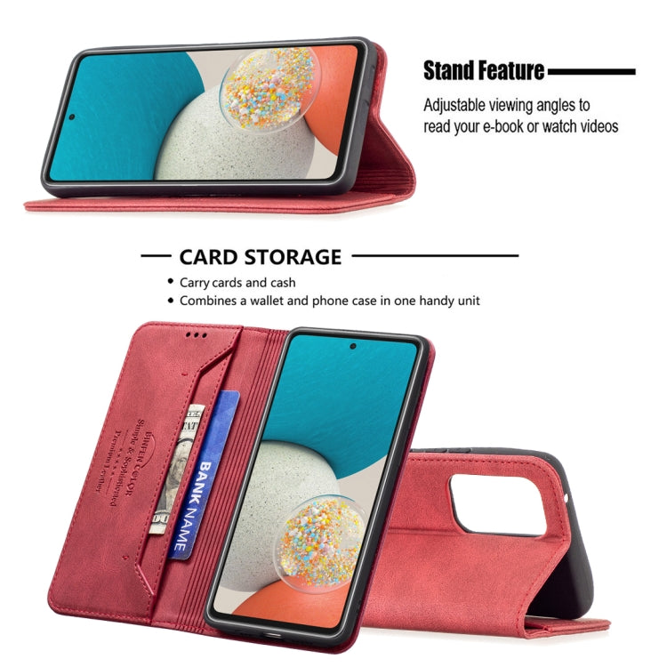 Magnetic RFID Blocking Anti-Theft Leather Phone Case, For Samsung Galaxy A53 5G
