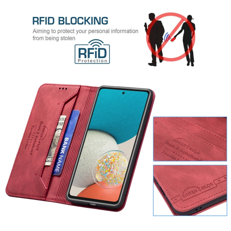 Magnetic RFID Blocking Anti-Theft Leather Phone Case, For Samsung Galaxy A53 5G