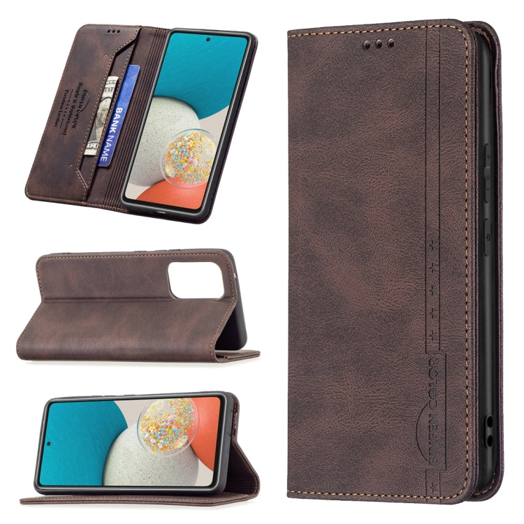 Magnetic RFID Blocking Anti-Theft Leather Phone Case, For Samsung Galaxy A53 5G