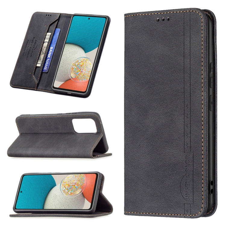 Magnetic RFID Blocking Anti-Theft Leather Phone Case, For Samsung Galaxy A53 5G