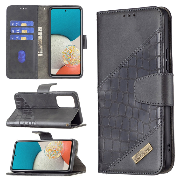 Matching Color Crocodile Texture PU Leather Phone Case, For Samsung Galaxy A53 5G