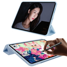 Load image into Gallery viewer, Skin Feel Matte Honeycomb Leather Tablet Case with Tri-fold Bracket, For Xiaomi Pad 5 / Pad 5 Pro