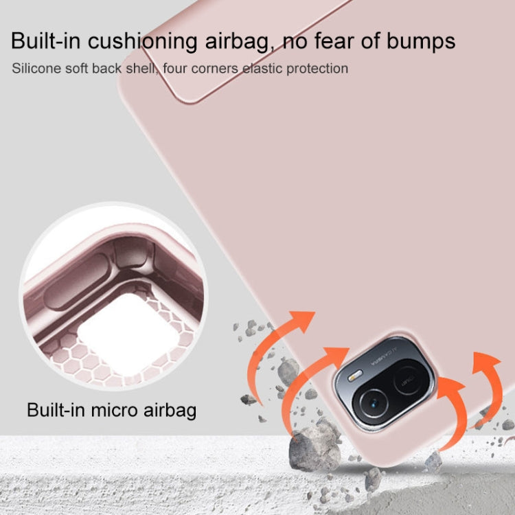 Skin Feel Matte Honeycomb Leather Tablet Case with Tri-fold Bracket, For Xiaomi Pad 5 / Pad 5 Pro