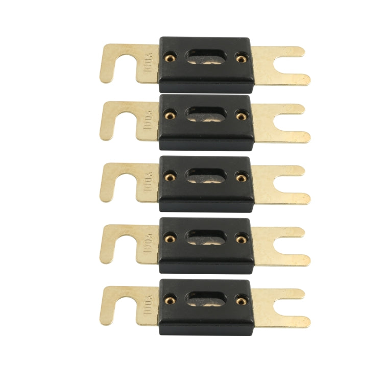 5 PCS 100A Gold-plated Large Forkbolt Car ANL Fuse, 100A