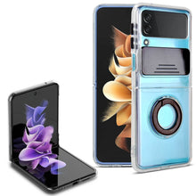 Load image into Gallery viewer, Sliding Camera Design TPU Phone Case with Ring Holder, For Samsung Galaxy Z Flip3 5G