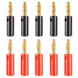 Car Red and Black Cover Gold-plated 4mm Banana Head Audio Plug, A6545 10 in 1, A6546 20 in 1, A6549 40 in 1