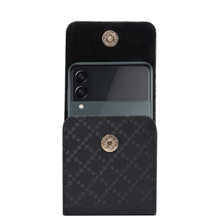 Checkered Texture Waist Hanging Phone Case, For Samsung Galaxy Z Flip3 5G