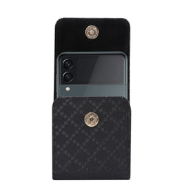 Checkered Texture Waist Hanging Phone Case, For Samsung Galaxy Z Flip3 5G
