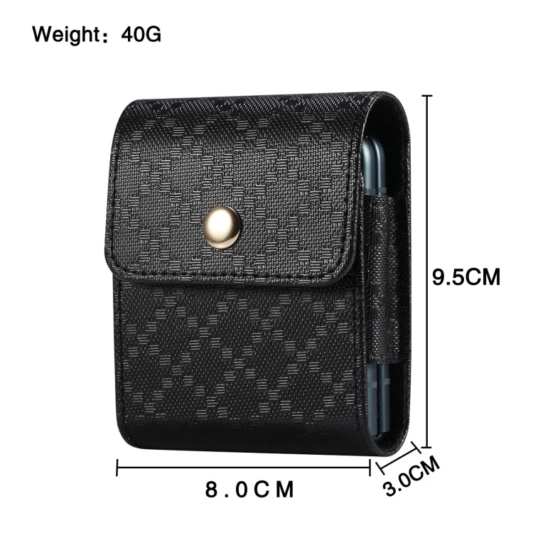 Checkered Texture Waist Hanging Phone Case, For Samsung Galaxy Z Flip3 5G