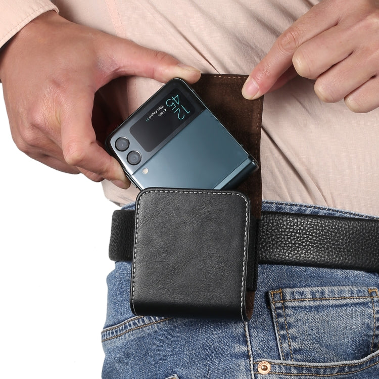 Lamb Texture Waist Hanging Phone Case, For Samsung Galaxy Z Flip3 5G