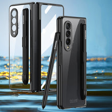 Load image into Gallery viewer, GKK Integrated Electroplating + Glass Phone Case with Pen Slot, For Samsung Galaxy Z Fold3 5G
