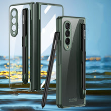 Load image into Gallery viewer, GKK Integrated Electroplating + Glass Phone Case with Pen Slot, For Samsung Galaxy Z Fold3 5G