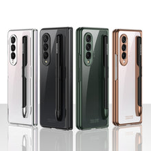 Load image into Gallery viewer, GKK Integrated Electroplating + Glass Phone Case with Pen Slot, For Samsung Galaxy Z Fold3 5G