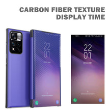 Load image into Gallery viewer, Carbon Fiber View Time Leather Phone Case, For Samsung Galaxy S22 5G, For Samsung Galaxy S22+ 5G, For Samsung Galaxy S22 Ultra 5G, For Xiaomi Redmi Note 11 5G, For Xiaomi Redmi Note 11 Pro 5G