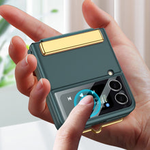 Load image into Gallery viewer, GKK Ultra-thin Full Coverage Phone Flip Case with Wristband, For Samsung Galaxy Z Flip3 5G