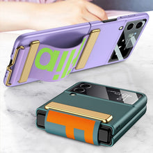 Load image into Gallery viewer, GKK Ultra-thin Full Coverage Phone Flip Case with Wristband, For Samsung Galaxy Z Flip3 5G