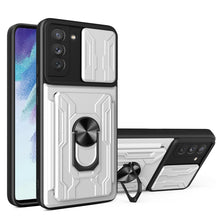 Load image into Gallery viewer, Camera Cover Phone Case with Card Slot &amp; Holder, For Xiaomi 11T, For Xiaomi Redmi Note 10 Pro, For Xiaomi Redmi 10, For Samsung Galaxy S21 FE 5G