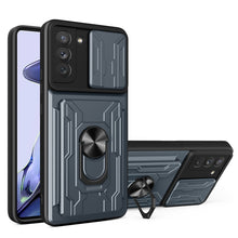 Load image into Gallery viewer, Camera Cover Phone Case with Card Slot &amp; Holder, For Xiaomi 11T, For Xiaomi Redmi Note 10 Pro, For Xiaomi Redmi 10, For Samsung Galaxy S21 FE 5G