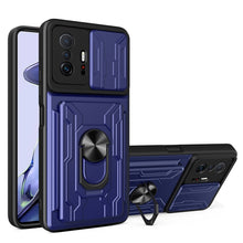 Load image into Gallery viewer, Camera Cover Phone Case with Card Slot &amp; Holder, For Xiaomi 11T, For Xiaomi Redmi Note 10 Pro, For Xiaomi Redmi 10, For Samsung Galaxy S21 FE 5G