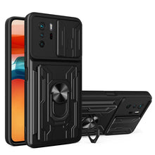 Load image into Gallery viewer, Camera Cover Phone Case with Card Slot &amp; Holder, For Xiaomi 11T, For Xiaomi Redmi Note 10 Pro, For Xiaomi Redmi 10, For Samsung Galaxy S21 FE 5G