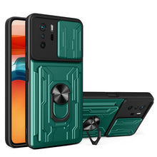 Load image into Gallery viewer, Camera Cover Phone Case with Card Slot &amp; Holder, For Xiaomi 11T, For Xiaomi Redmi Note 10 Pro, For Xiaomi Redmi 10, For Samsung Galaxy S21 FE 5G