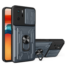Load image into Gallery viewer, Camera Cover Phone Case with Card Slot &amp; Holder, For Xiaomi 11T, For Xiaomi Redmi Note 10 Pro, For Xiaomi Redmi 10, For Samsung Galaxy S21 FE 5G