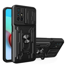 Load image into Gallery viewer, Camera Cover Phone Case with Card Slot &amp; Holder, For Xiaomi 11T, For Xiaomi Redmi Note 10 Pro, For Xiaomi Redmi 10, For Samsung Galaxy S21 FE 5G