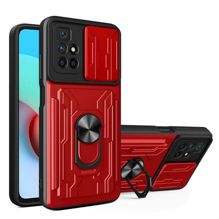 Camera Cover Phone Case with Card Slot & Holder, For Xiaomi 11T, For Xiaomi Redmi Note 10 Pro, For Xiaomi Redmi 10, For Samsung Galaxy S21 FE 5G