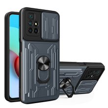 Load image into Gallery viewer, Camera Cover Phone Case with Card Slot &amp; Holder, For Xiaomi 11T, For Xiaomi Redmi Note 10 Pro, For Xiaomi Redmi 10, For Samsung Galaxy S21 FE 5G