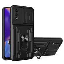Load image into Gallery viewer, Camera Cover Phone Case with Card Slot &amp; Holder, For Samsung Galaxy A02 / M02, For Samsung Galaxy A32, For Samsung Galaxy S20 FE, For Samsung Galaxy S20+, For Samsung Galaxy S21 Ultra 5G, For Samsung Galaxy A02s EU Version