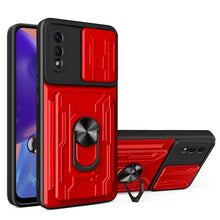 Load image into Gallery viewer, Camera Cover Phone Case with Card Slot &amp; Holder, For Samsung Galaxy A02 / M02, For Samsung Galaxy A32, For Samsung Galaxy S20 FE, For Samsung Galaxy S20+, For Samsung Galaxy S21 Ultra 5G, For Samsung Galaxy A02s EU Version