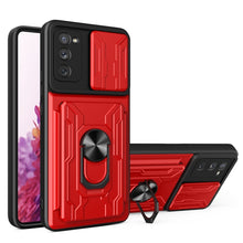 Load image into Gallery viewer, Camera Cover Phone Case with Card Slot &amp; Holder, For Samsung Galaxy A02 / M02, For Samsung Galaxy A32, For Samsung Galaxy S20 FE, For Samsung Galaxy S20+, For Samsung Galaxy S21 Ultra 5G, For Samsung Galaxy A02s EU Version
