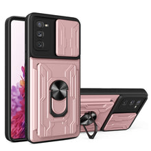 Load image into Gallery viewer, Camera Cover Phone Case with Card Slot &amp; Holder, For Samsung Galaxy A02 / M02, For Samsung Galaxy A32, For Samsung Galaxy S20 FE, For Samsung Galaxy S20+, For Samsung Galaxy S21 Ultra 5G, For Samsung Galaxy A02s EU Version