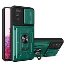 Load image into Gallery viewer, Camera Cover Phone Case with Card Slot &amp; Holder, For Samsung Galaxy A02 / M02, For Samsung Galaxy A32, For Samsung Galaxy S20 FE, For Samsung Galaxy S20+, For Samsung Galaxy S21 Ultra 5G, For Samsung Galaxy A02s EU Version