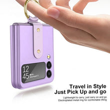 Load image into Gallery viewer, Oil-sprayed Ring PC Phone Case, For Samsung Galaxy Z Flip3 5G