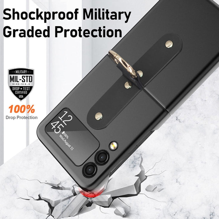 Oil-sprayed Ring PC Phone Case, For Samsung Galaxy Z Flip3 5G