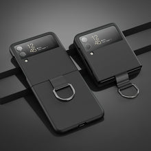 Load image into Gallery viewer, Oil-sprayed Feel Ring PC Phone Case, For Samsung Galaxy Z Flip3 5G