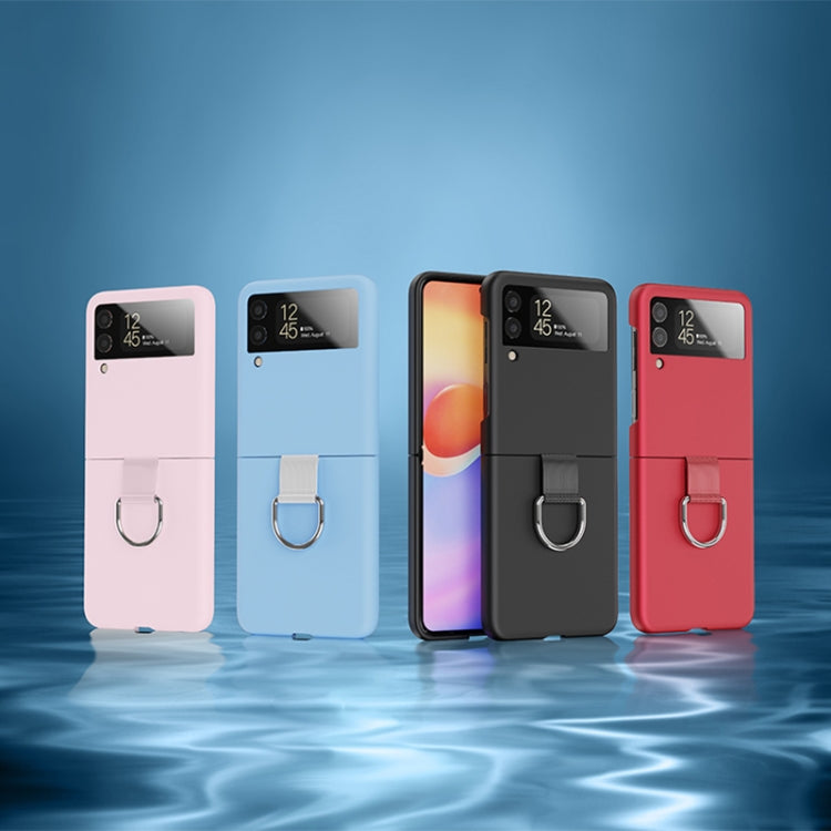Oil-sprayed Feel Ring PC Phone Case, For Samsung Galaxy Z Flip3 5G