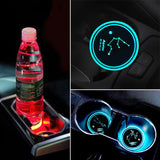 Car Constellation Series AcrylicColorful USB Charger Water Cup Groove LED Atmosphere Light, Aquarius, Aries, Virgo, Taurus, Cancer, Capricorn, Sagittarius, Leo, Pisces, Gemini, Scorpio, Libra