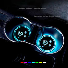 Load image into Gallery viewer, Car AcrylicColorful USB Charger Water Cup Groove LED Atmosphere Light, Bell, Santa Claus, Christmas Deer, Christmas Hat, Christmas Tree, Christmas, Glove, Socks, Snowflake, English Deer, English Christmas, English Tree