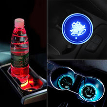Load image into Gallery viewer, Car AcrylicColorful USB Charger Water Cup Groove LED Atmosphere Light, Bell, Santa Claus, Christmas Deer, Christmas Hat, Christmas Tree, Christmas, Glove, Socks, Snowflake, English Deer, English Christmas, English Tree