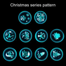Load image into Gallery viewer, Car AcrylicColorful USB Charger Water Cup Groove LED Atmosphere Light, Bell, Santa Claus, Christmas Deer, Christmas Hat, Christmas Tree, Christmas, Glove, Socks, Snowflake, English Deer, English Christmas, English Tree