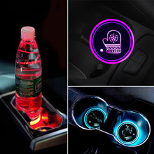 Load image into Gallery viewer, Car AcrylicColorful USB Charger Water Cup Groove LED Atmosphere Light, Bell, Santa Claus, Christmas Deer, Christmas Hat, Christmas Tree, Christmas, Glove, Socks, Snowflake, English Deer, English Christmas, English Tree