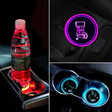 Load image into Gallery viewer, Car AcrylicColorful USB Charger Water Cup Groove LED Atmosphere Light, Bell, Santa Claus, Christmas Deer, Christmas Hat, Christmas Tree, Christmas, Glove, Socks, Snowflake, English Deer, English Christmas, English Tree